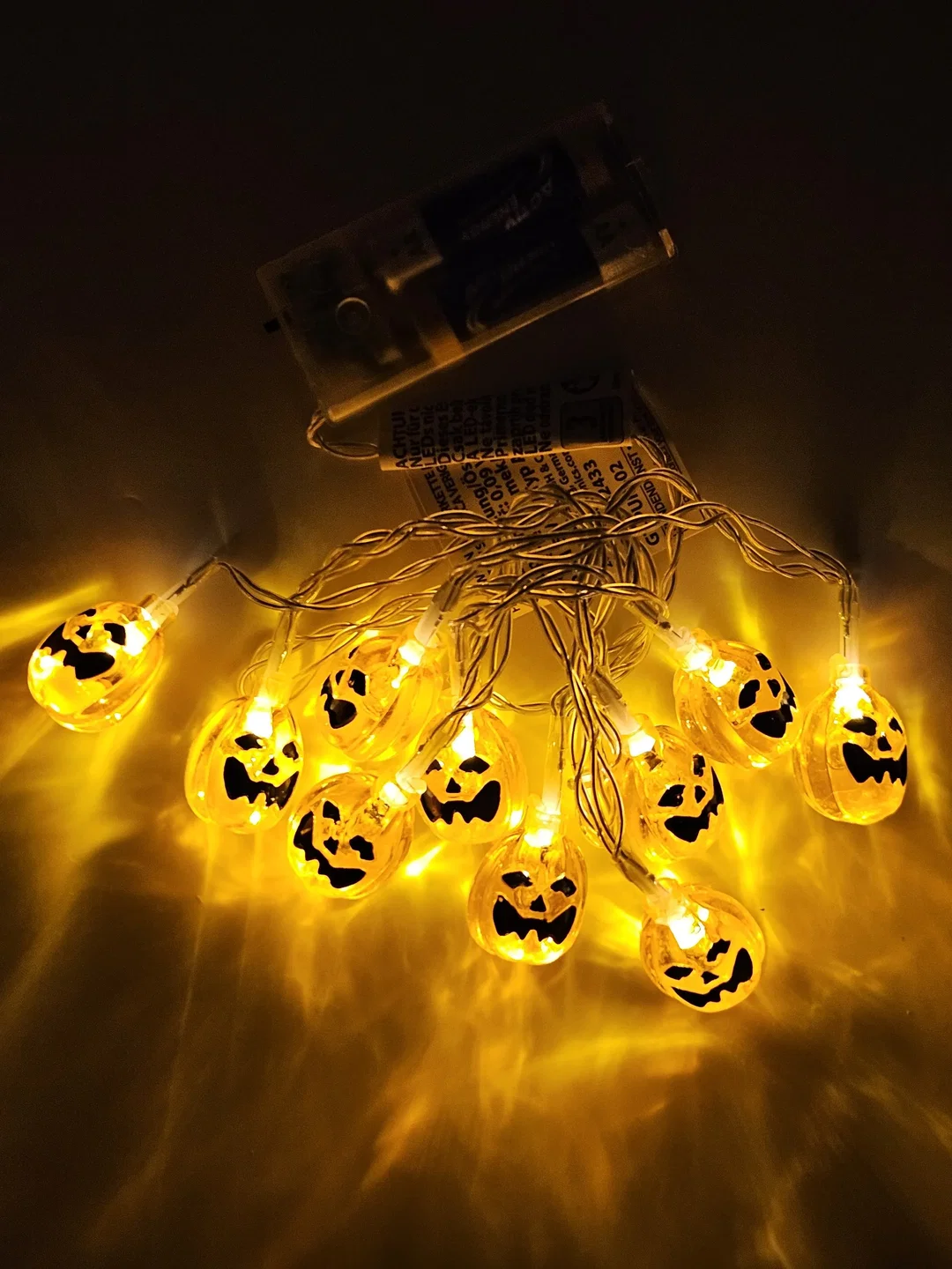 LED-Dekolichterketten für Halloween Set #4 (Geister, Fledermäuse, Kürbisse und Spinnen) – Bild 10