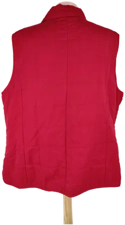 Gilet 'CANDA' ärmellos mit Kragen, weinrot mit Zipp und Taschen, Größe 50 - Bild 3
