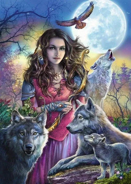Ravensburger Puzzle „Patronin der Wölfe“ 1000 Teile Fantasy Motiv - Bild 4