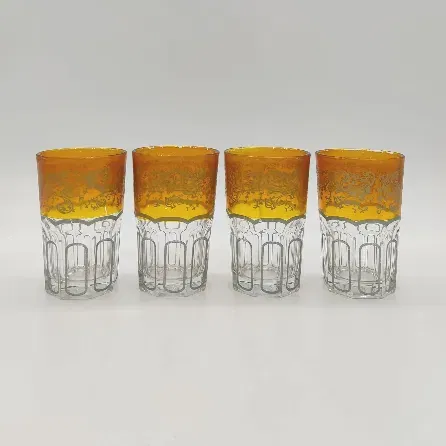 Mod France Gläser mit Verzierung - 4 Stück  - Bild 1