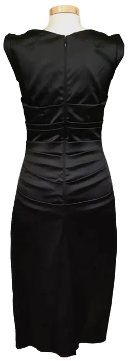 Marc Cain Cocktailkleid / festliches Midikleid – schwarz/champagne Gr. S - Bild 2