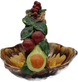 St. Peter Graz Keramikobstschale  mit Henkel mehrfarbig Vintage - Bild 5