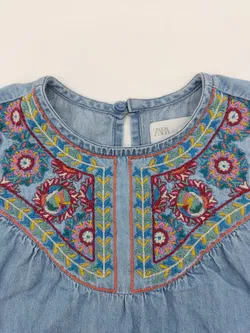 Zara Kinder Kleid blau Gr.110 - Bild 3