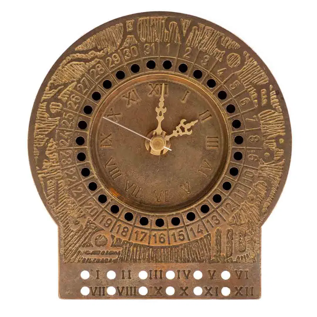 Berendsohn Massive Vintage Messing Tischuhr , Sternzeichen Astrologie - Bild 2