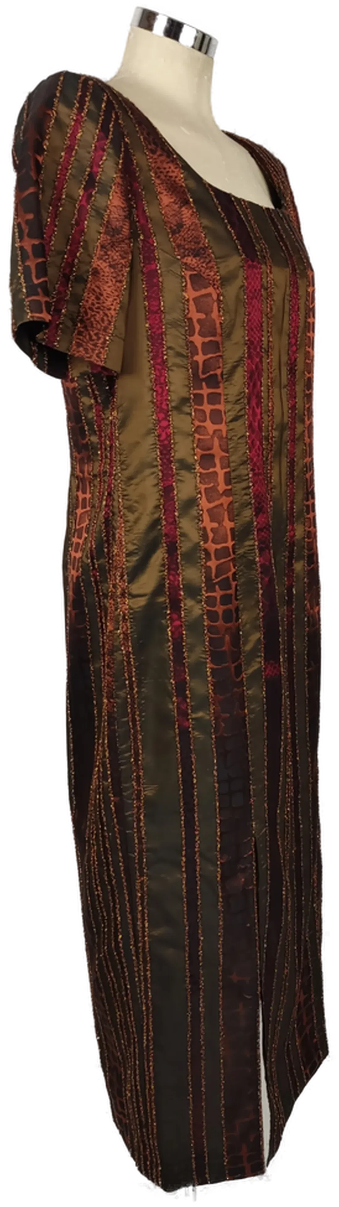 Maxi-Abendkleid Bronzestreifen | Petra  Wiechmann Euro 42 – Bild 3