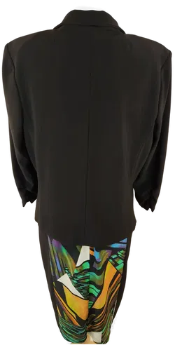 Joseph Ribkoff Damen-Kostüm grün-gelb-lila-weiss mit schwarzen Einsätzen - XL/42 - Bild 5