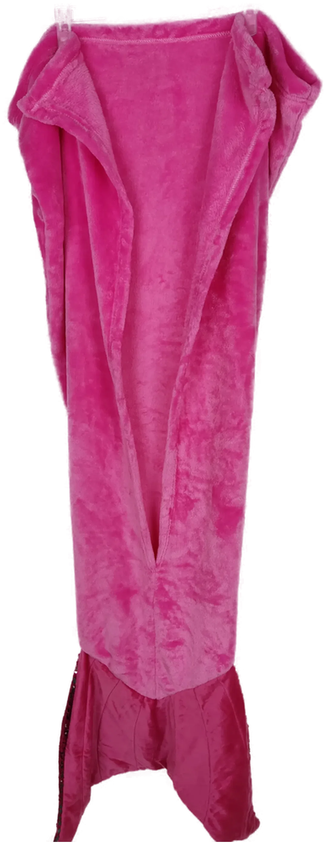 Meerjungfraudecke, pink mit Paillettenflosse, Plüsch, Größe 60x150 cm – Bild 5