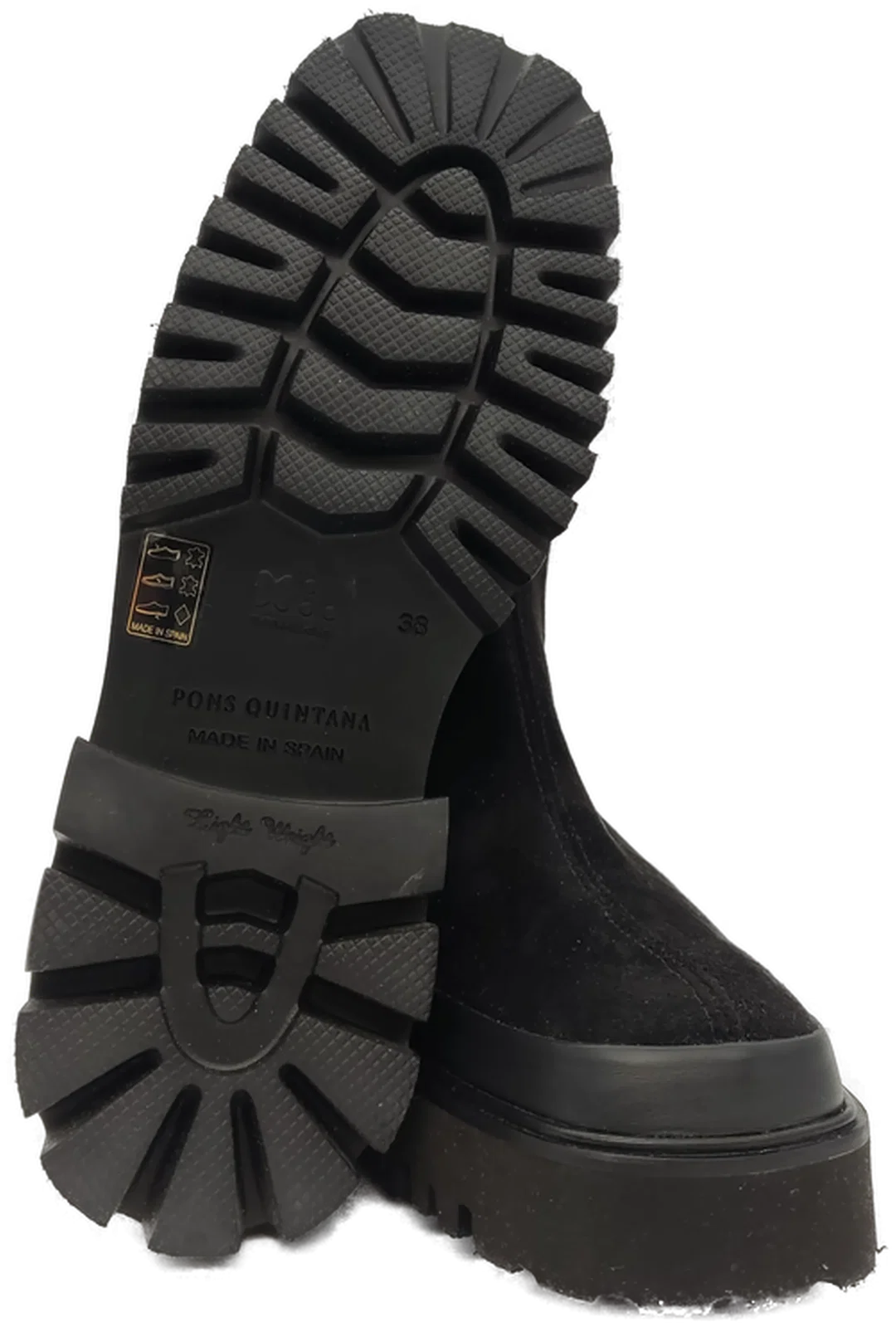 Pons Quintana Stiefelette Damen Schwarz Rauleder Gr: 38 – Bild 5