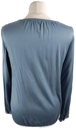 Zero Damen Langarmshirt Viskose Hellblau | Zeitloses Design – Vorschau 3