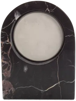 MHN Tischuhr aus echtem Portor Marmor – Quarz Uhrwerk – ca. 12,5 x 9,5 cm - Bild 3