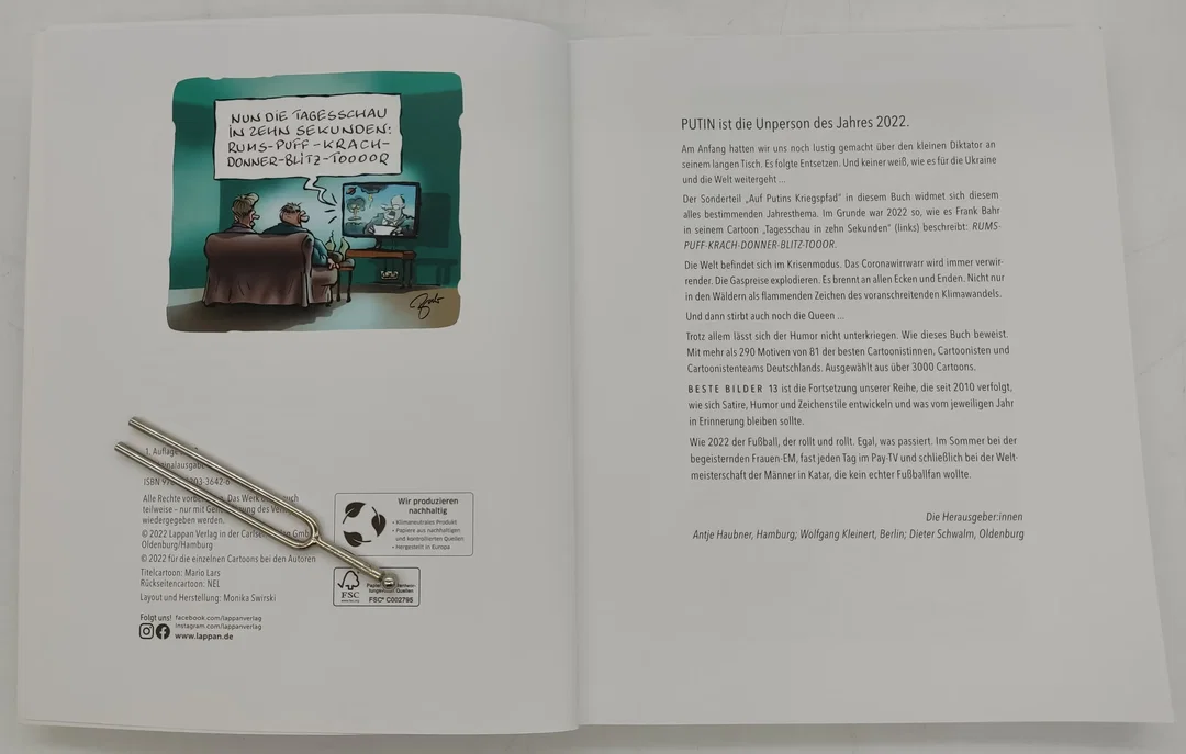 Buch "Beste Bilder" 13 -Die Cartoons des Jahres 2022 – Bild 3
