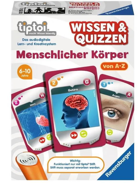 Ravensburger TIPTOI Wissen & Quizzen - Menschlicher Körper - Lernspiel – Bild 1