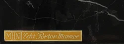 MHN Tischuhr aus echtem Portor Marmor – Quarz Uhrwerk – ca. 12,5 x 9,5 cm - Bild 4