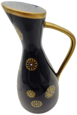 Lichte Porzellan Vase (Fine China) Echt Kobalt Gold  | Aus Thüringischen Manufaktur – Vorschau 6