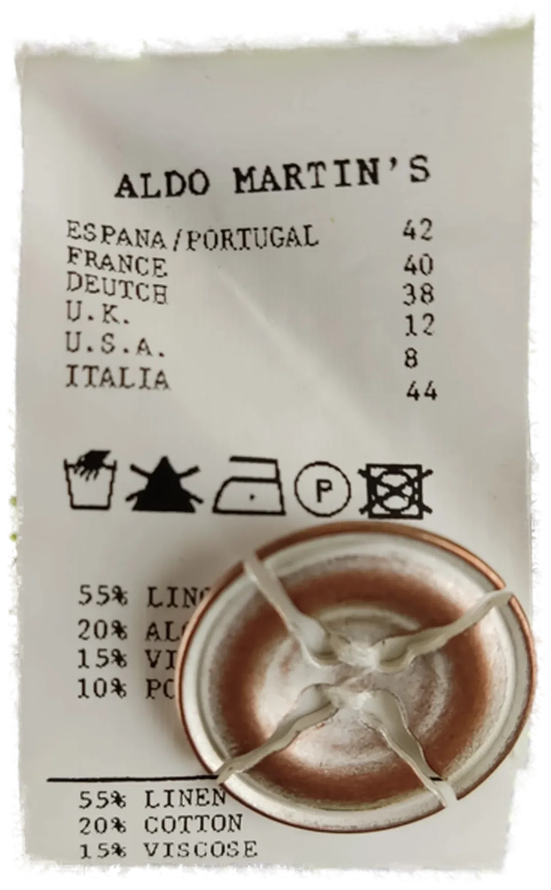 Sakko-Mantel Aldo Martin's Leinen Bestickt | Vintage-Schatz – Bild 4