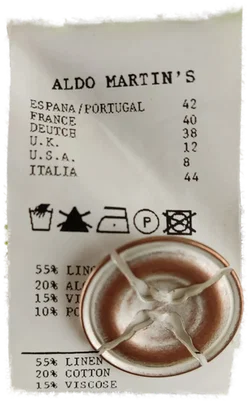 Sakko-Mantel Aldo Martin's Leinen Bestickt | Vintage-Schatz – Vorschau 4