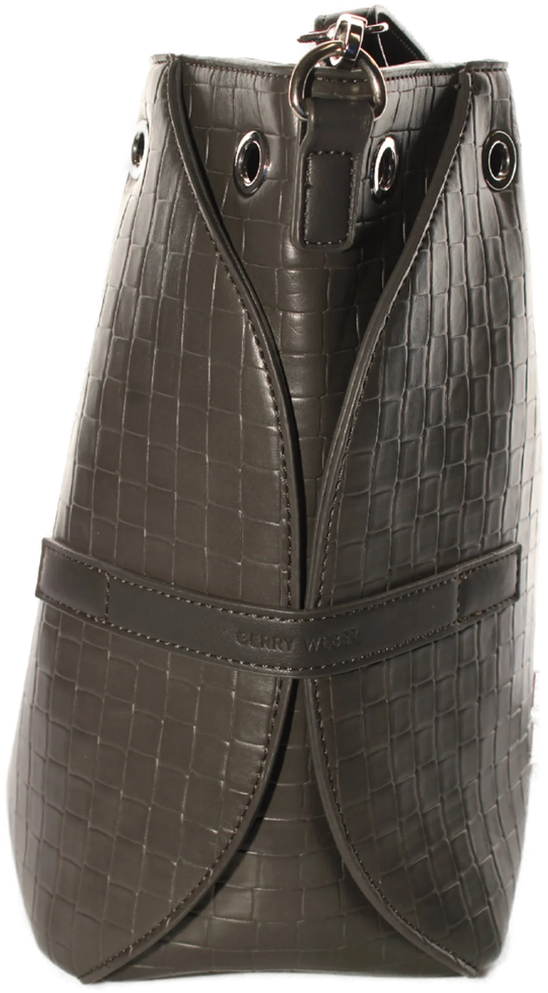 GERRY WEBER Handtasche grau – Kroko-Optik – Umhängetasche mit Schulterriemen – Bild 4