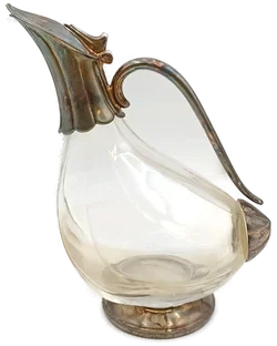 Glas-Dekanter in Entenform mit Versilberten Details – Vorschau 2
