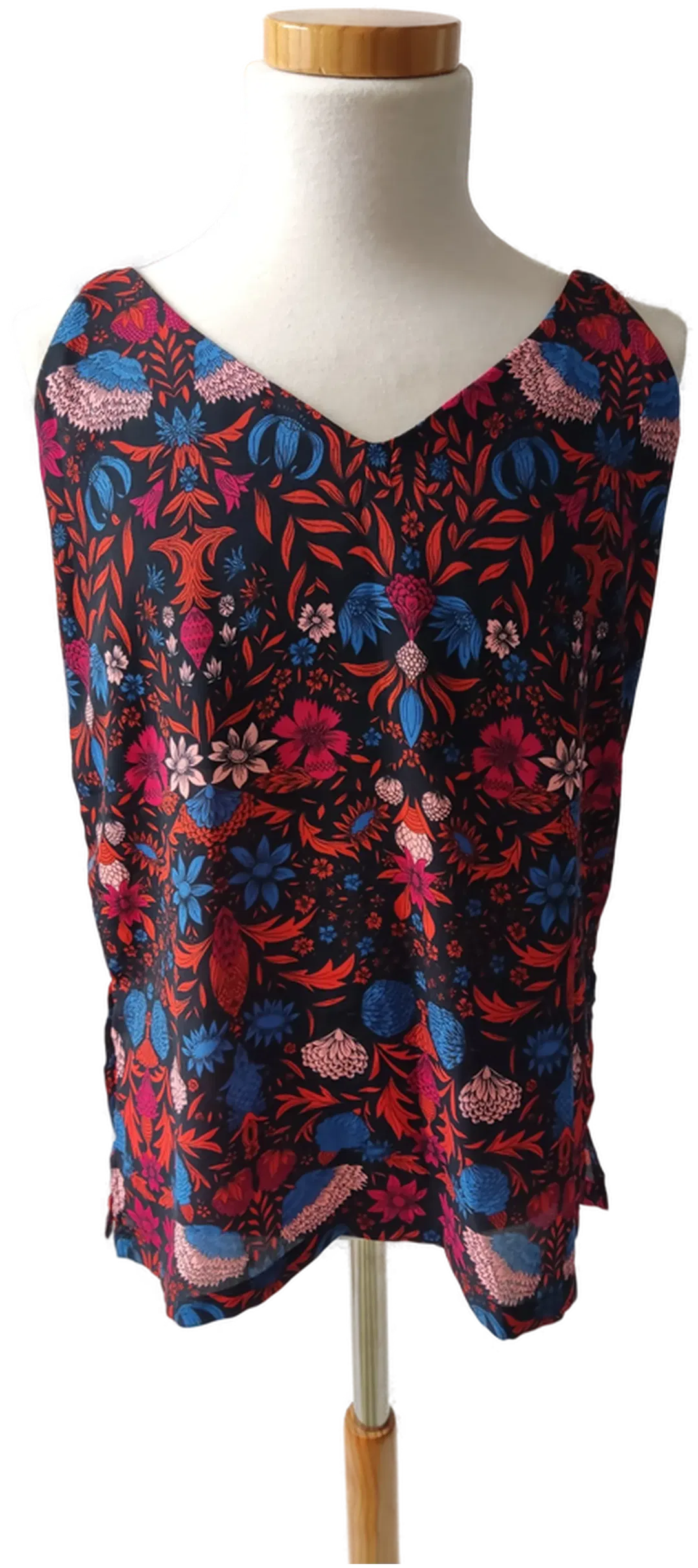 H&M Damen Tanktop - mehrfarbig(blau, rot, schwarz)  - Gr. 34 - Bild 1