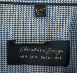 Christian Berg Herrenhemd blau/weiß Gr. 44 – Vorschau 3