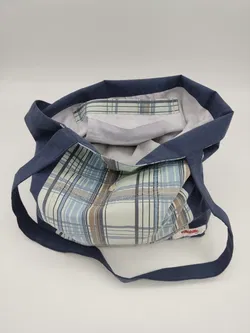 Tragtasche Stoff mehrfarbig + Henkel - Bild 2