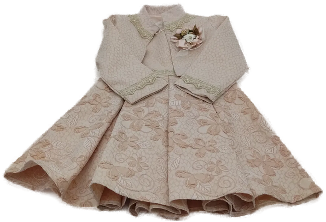 Minigirls Kinder Kleid+Jacke rosa Gr. 104 - Bild 4