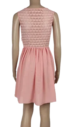 American Apparel Damen Chiffonkleid, pfirsichrosa - Gr. XS - Bild 3