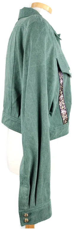 Vintage Jeansjacke grün - XL/42 - Bild 3