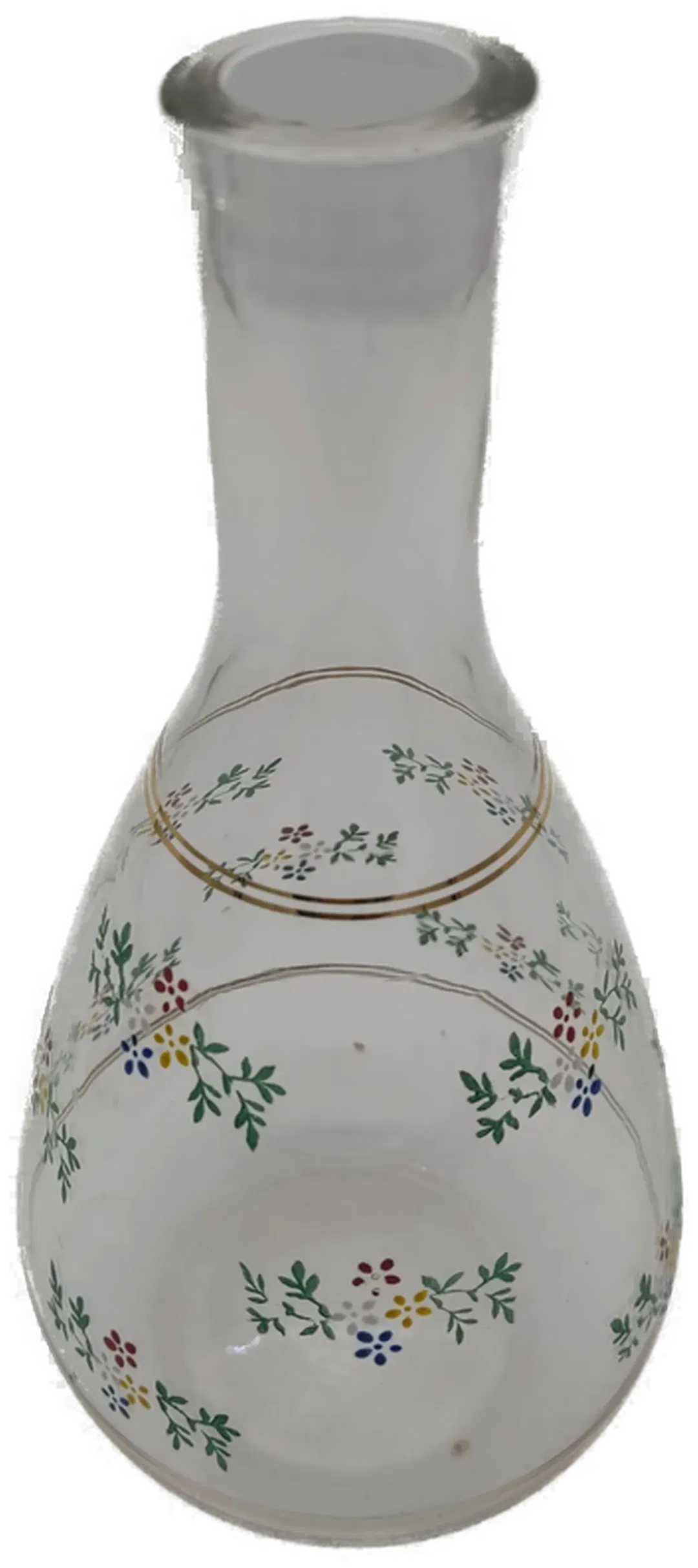 Vase, Weißglas mit Aufdruck, Größe ca. 13 x 23 x 4 cm - Bild 1