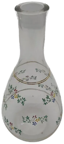 Vase, Weißglas mit Aufdruck, Größe ca. 13 x 23 x 4 cm - Bild 1