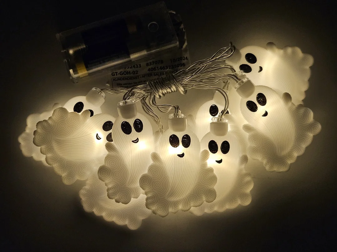 LED-Dekolichterketten für Halloween Set #4 (Geister, Fledermäuse, Kürbisse und Spinnen) – Bild 8