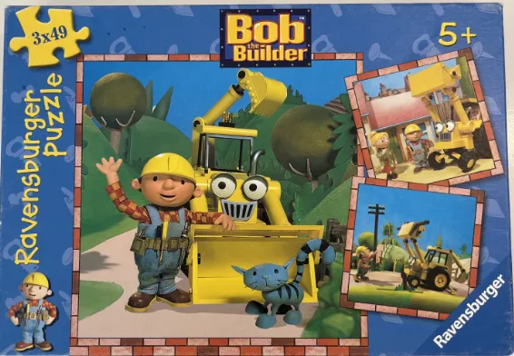 RAVENSBURGER Puzzle Bob der Baumeister 3x49  – Bild 1