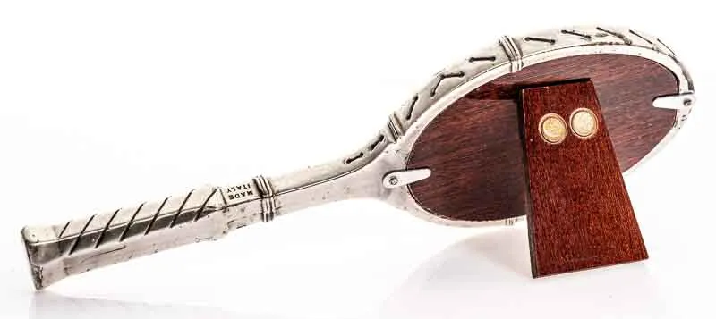 Bilderrahmen Tennisschläger, versilbert – Bild 2