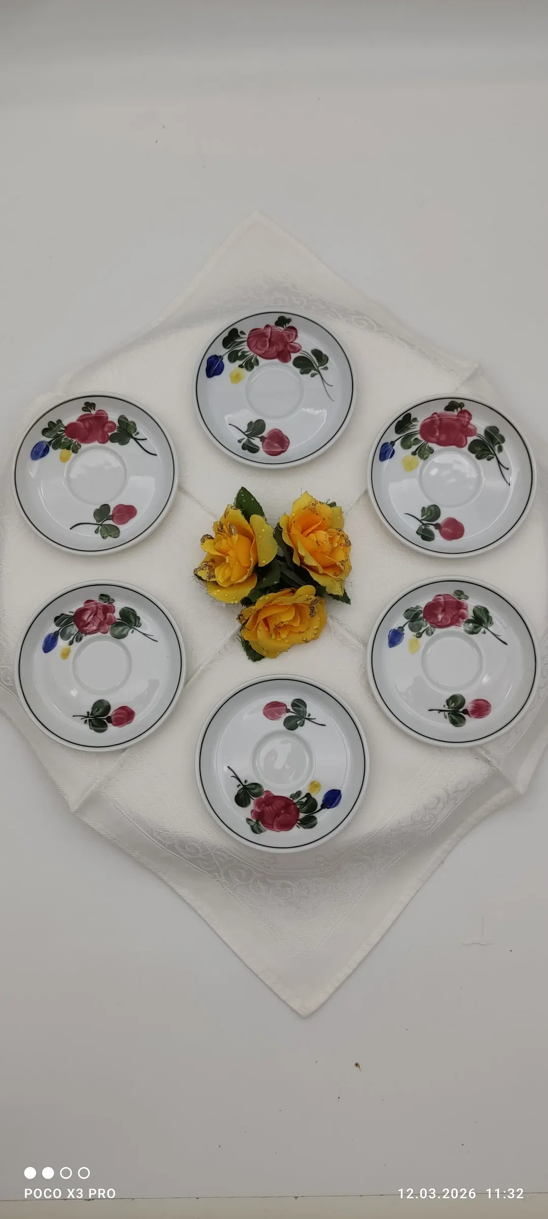 Lilien Porzellan Mocca-Untersetzer 6er | Sammlerstück - Bild 1