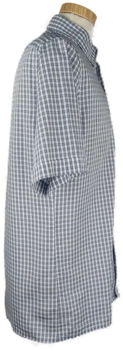 Eterna Herrenhemd kurzarm blau- weiß kariert- 40 - Bild 3