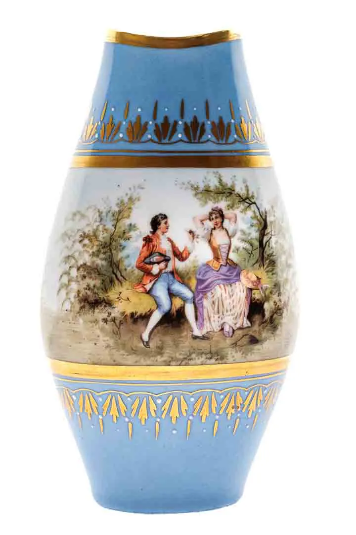 Vase Thomas Keramik mit Jungenstil-Motiven – Bild 2