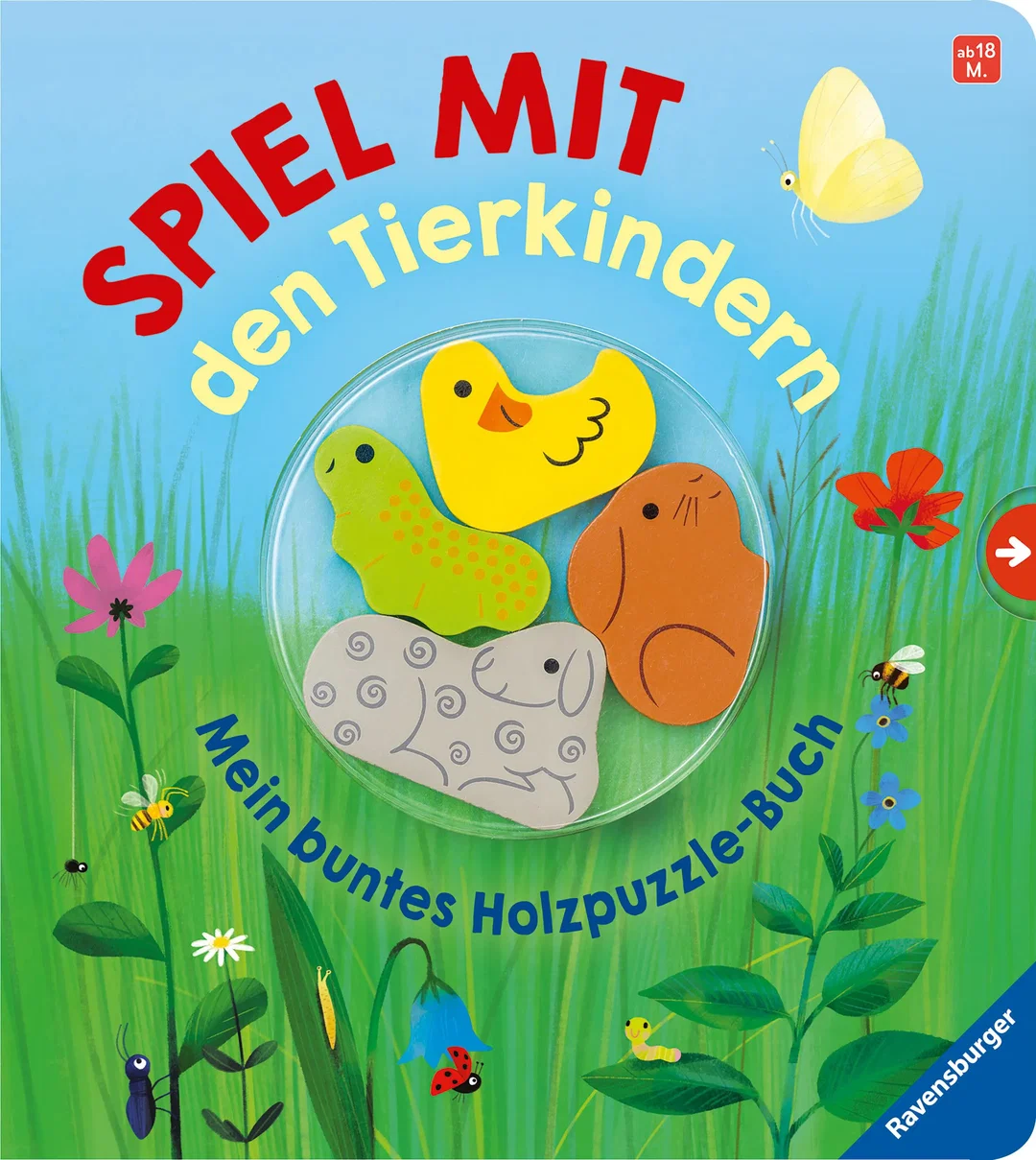 Spiel mit den Tierkindern! Mein buntes Holzpuzzle-Buch - Bernd Penners – Bild 1