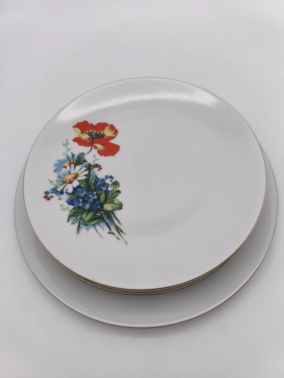 5 tlg. Vintage Porzellan Set "Bareuther Waldsassen", Wildblumen - Mohn - Kornblume  – Bild 3
