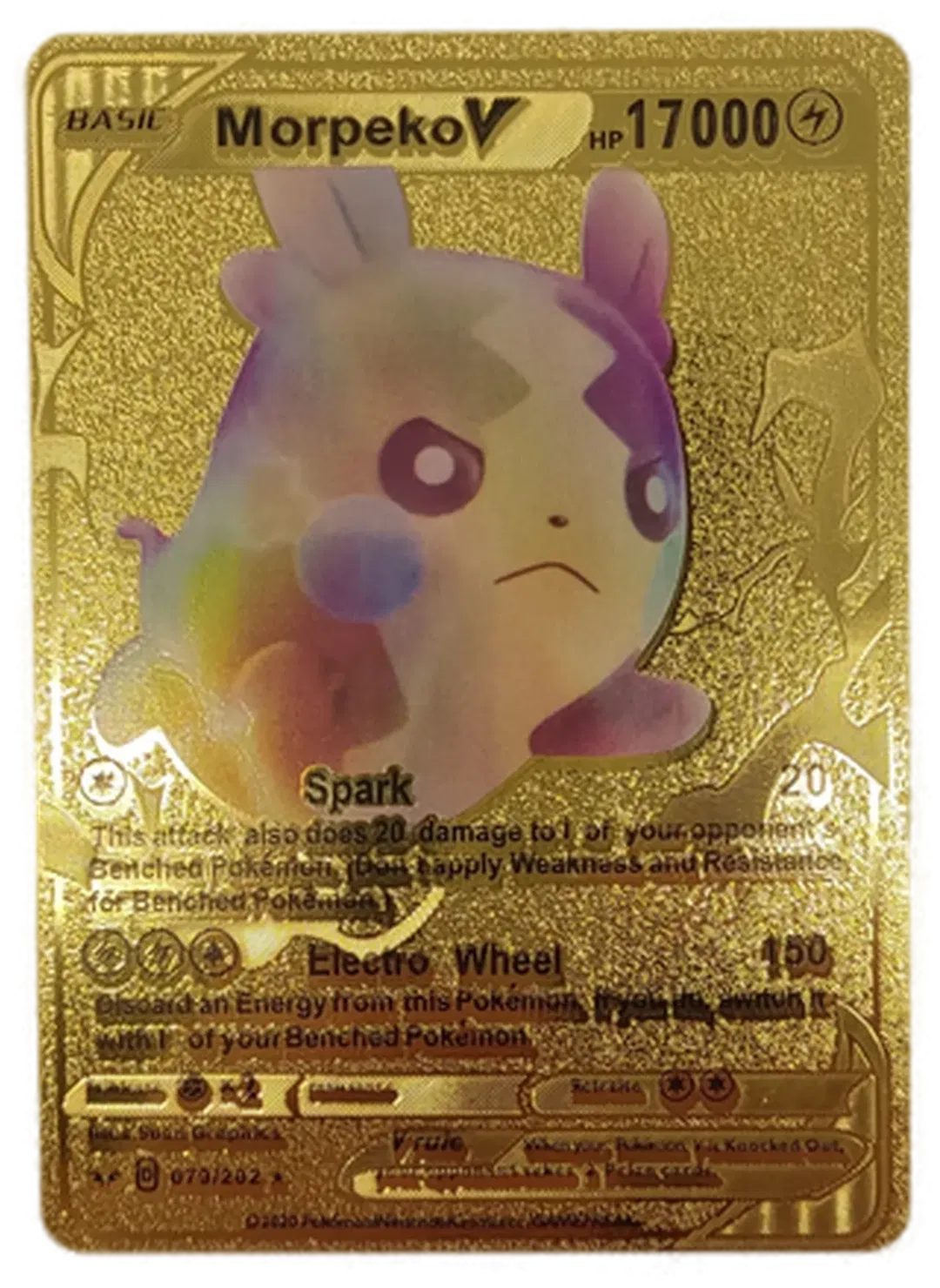 Pokémon Sammelkarte Goldfolie Basic Morpeko V - Bild 1