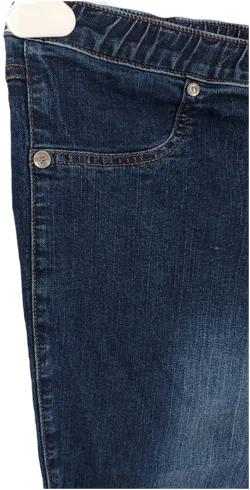 Jeans, lang mit Stretch und Gummizugbund, dunkelblau, Größe 48 - Bild 2