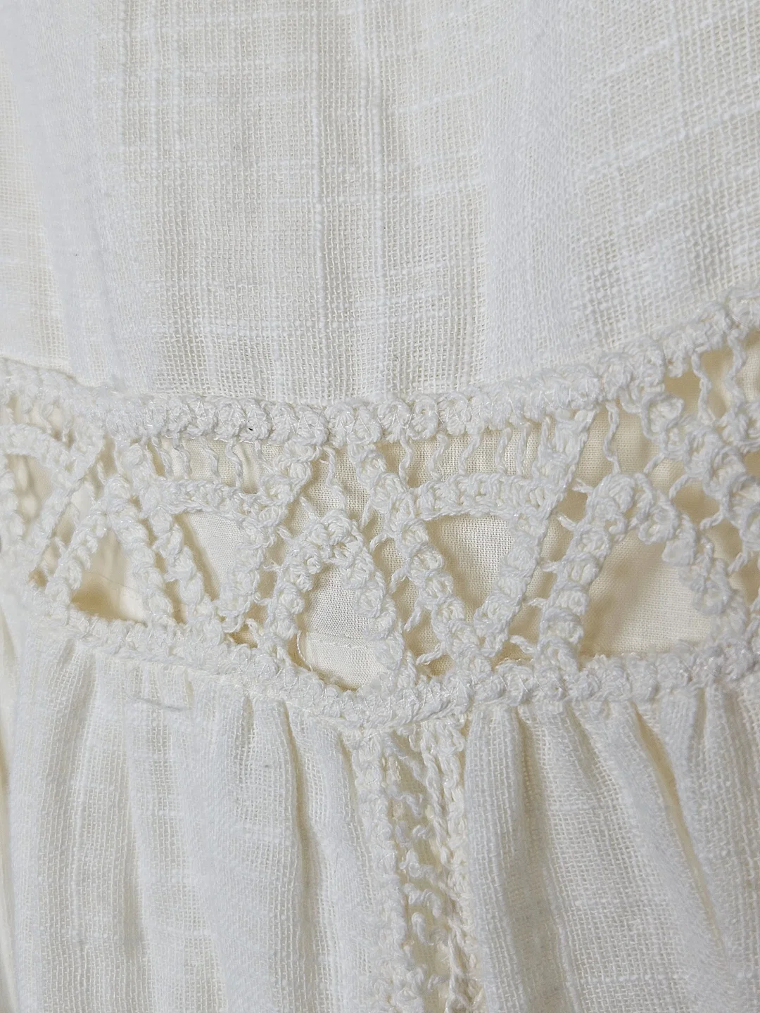 Damen Midi-Rock mit Spitze, cremegelb - Gr. M / 38 – Bild 3