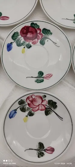 Lilien Porzellan Mocca-Untersetzer 6er | Sammlerstück - Bild 7