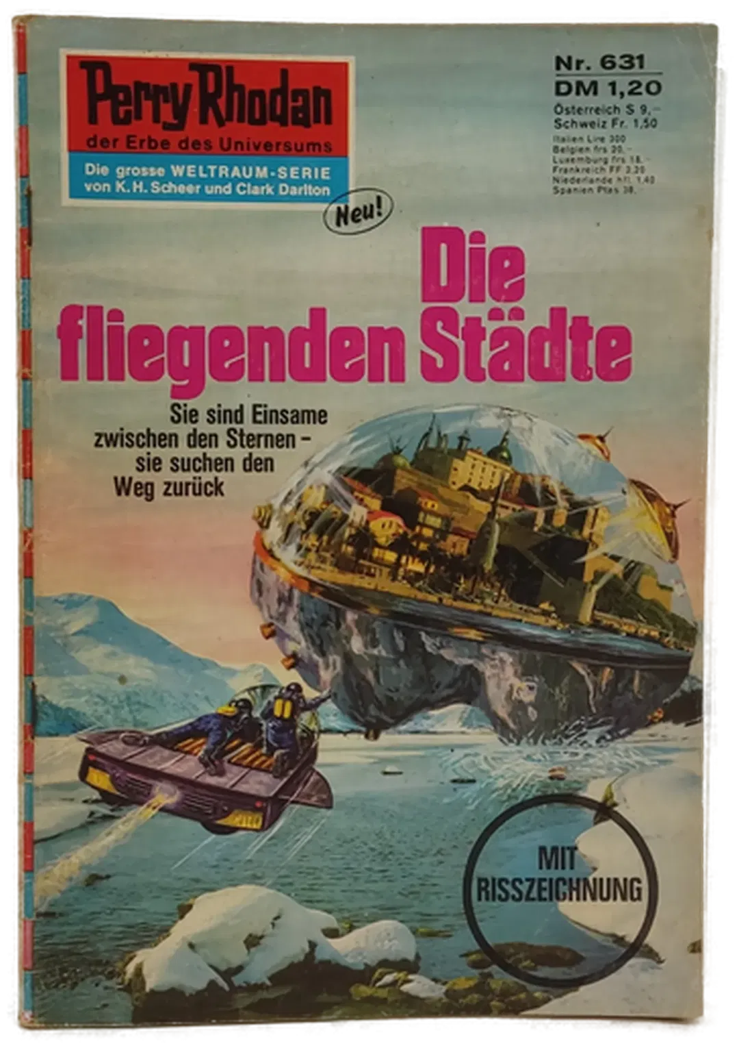  Romanheft Perry Rhodan Die fliegenden Städte Erstauflage Nr.631 - Bild 1