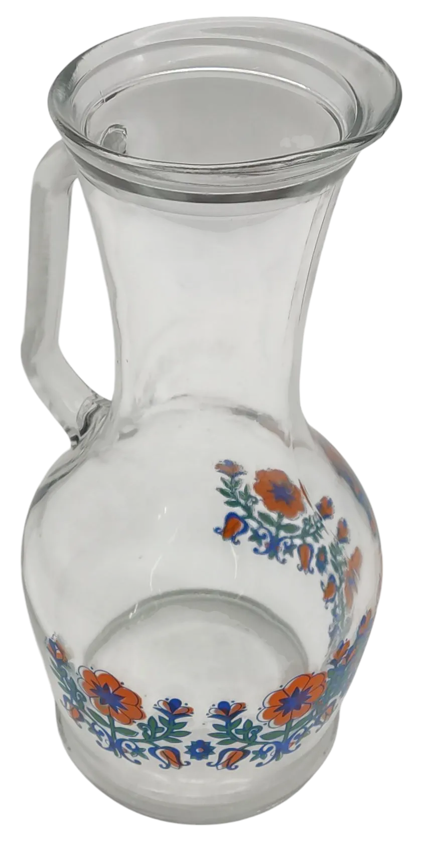 Glaskaraffe mit Blumen Muster - 1 Liter  – Bild 2