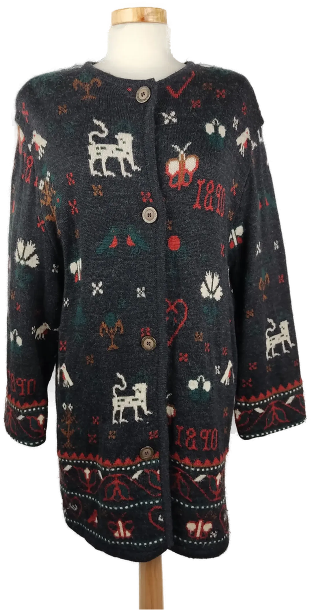 Lodenfrey Damen-Lodenmantel schwarz gemustert - XXL/44 - Bild 1