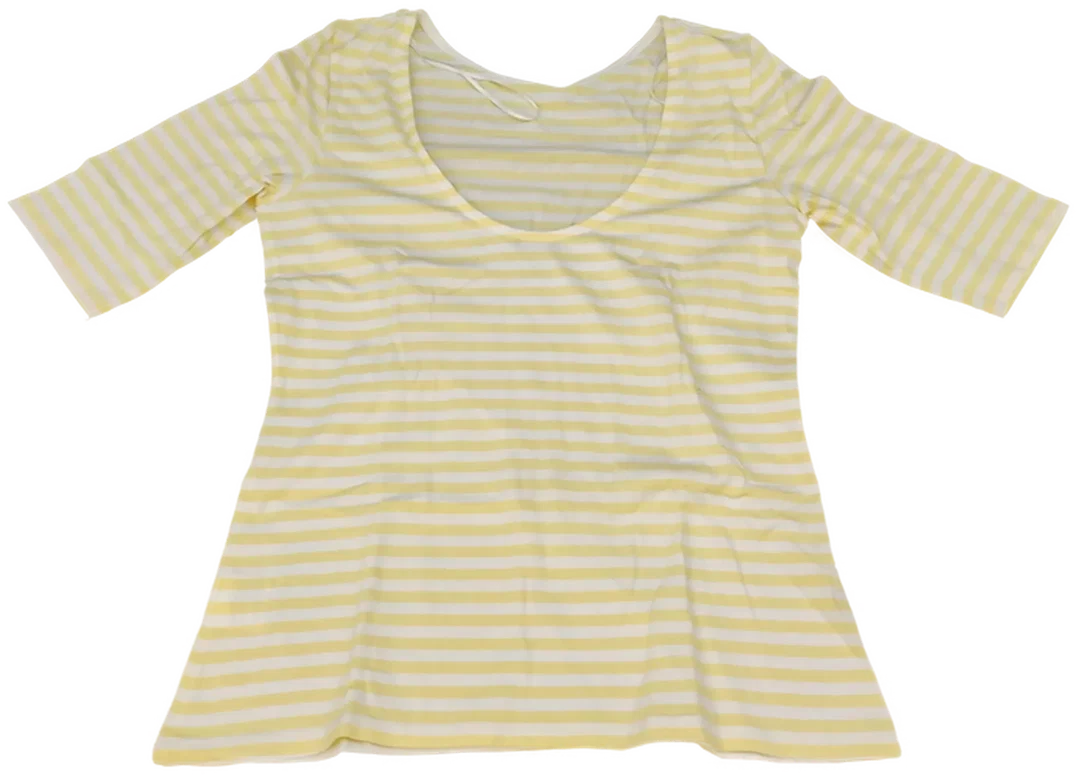 United Colors of Benetton Kindershirt gelb/weiß Gr. M – Bild 1