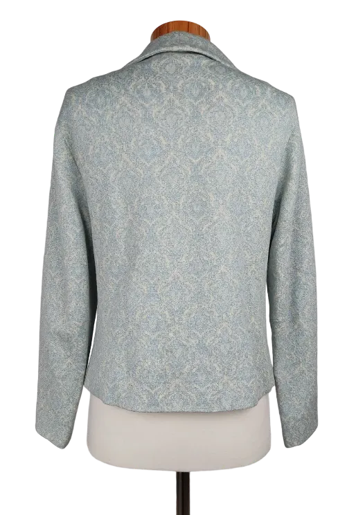 Vintage Damen Blazer, hellblau/beige - Gr. S – Bild 3