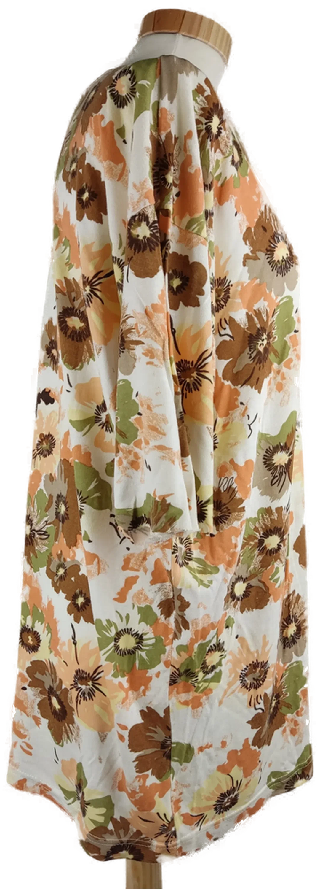 T-Shirt "Bretto", kurzarm mit Rundhalsausschnitt, beige/braun/grün gemustert, Größe 46 – Bild 2