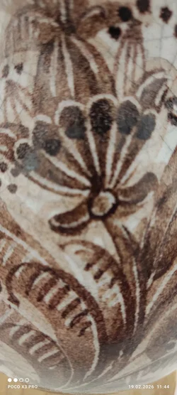 Keramikvase mit Blumendekor | Vintage-Schatz - Bild 4