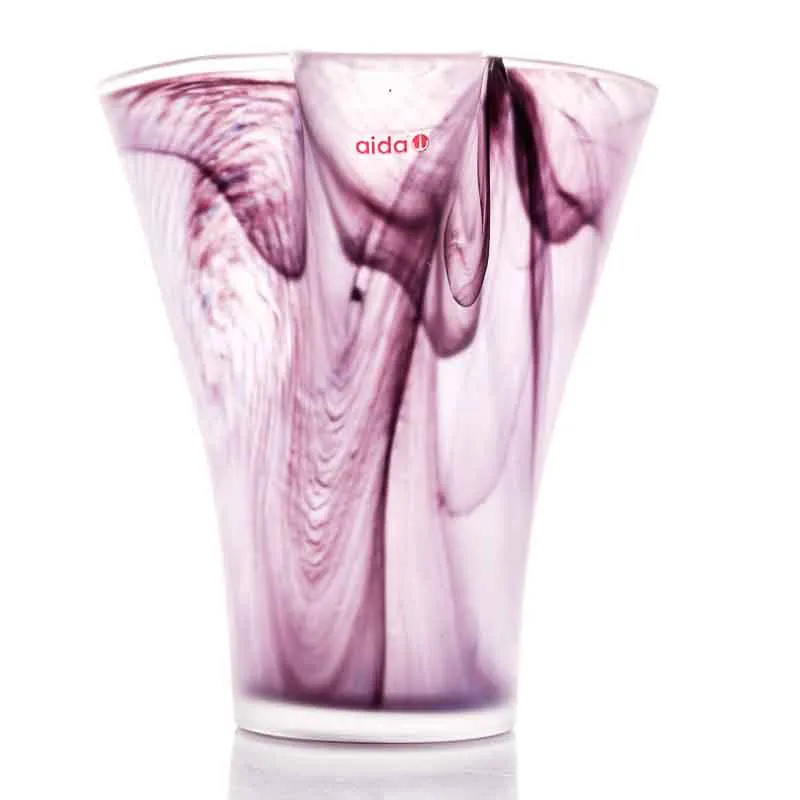 Mundgeblasene und Handbemalte Glasvase - Bild 4